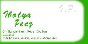 ibolya pecz business card